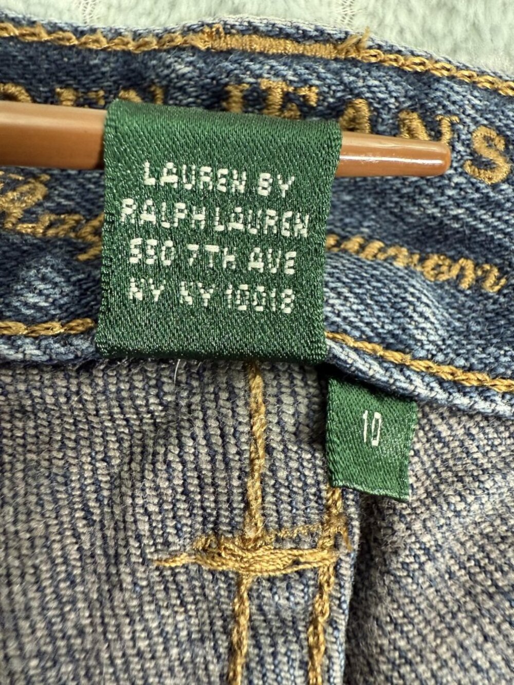 VTG Lauren Jeans Co Y2K Ralph Lauren Bootcut Jeans Womens 10 Blue Stretch Denim - Picture 8 of 9